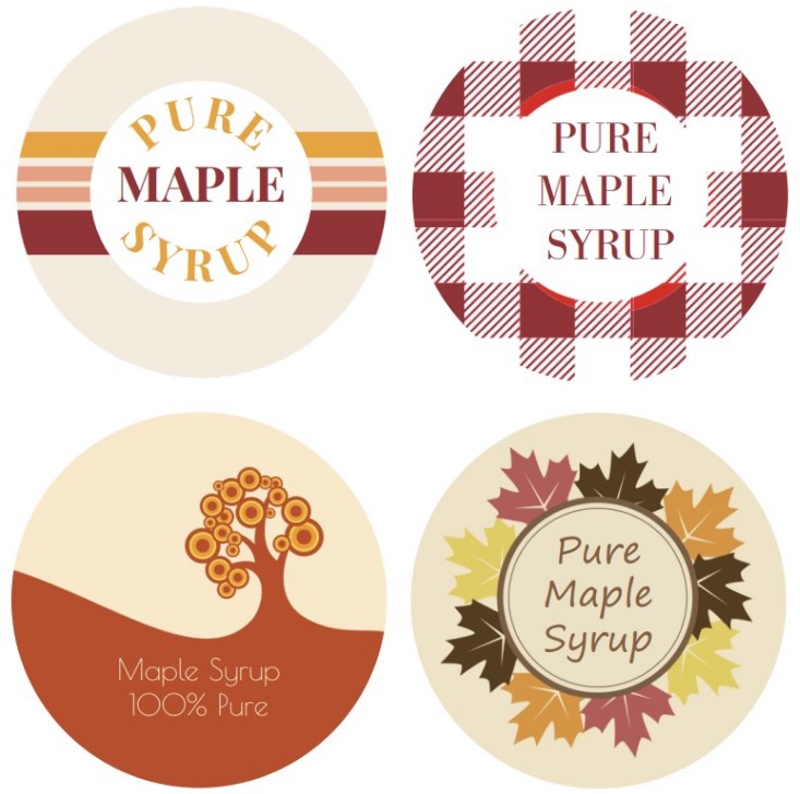 Maple Syrup Labels (Free Printable PDF Downloads)