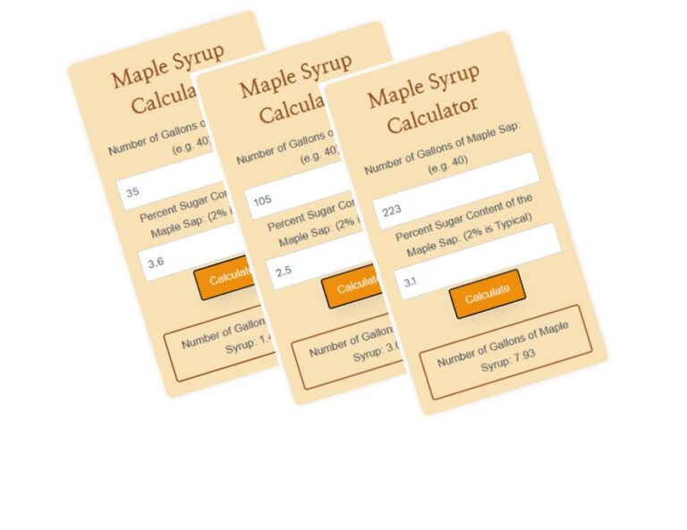 Maple Syrup Calculator